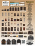 Arcknight Flat Plastic Miniatures - Objects & Scenery Set - 62 2D Minis